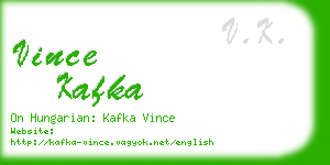 vince kafka business card
